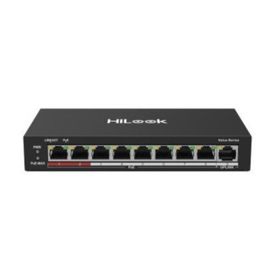 HikVision HiLook NS-0109P-60, L2 Switch, 8 Port PoE, 1 Uplink, 60W PoE Budget, 250m Range