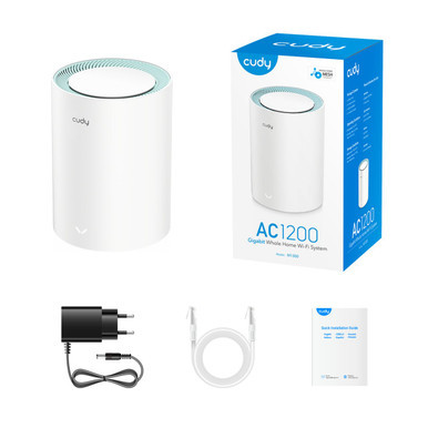 Cudy M1300 AC1200 WiFi Gigabit Mesh Solution with Gigabit Port (1-Pack)