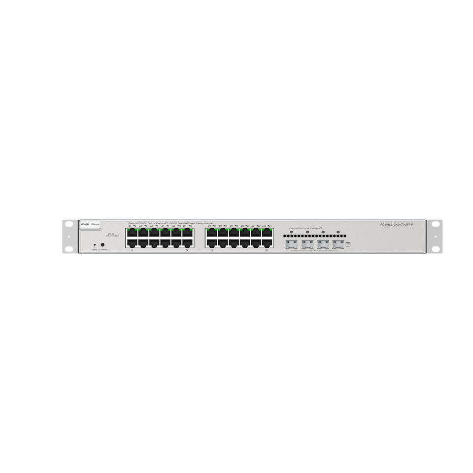 Ruijie Reyee RG-NBS5100-24GT4SFP-P, 28-Port Gigabit Layer 3 PoE Switch, 4 x 1GE SFP Ports