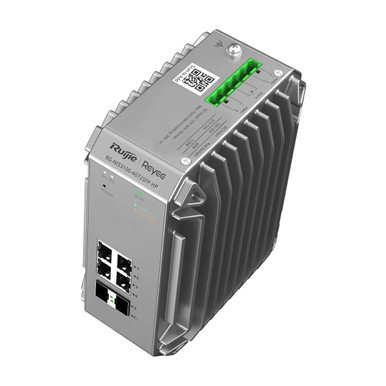 Ruijie  Reyee RG-NIS3100-4GT2SFP-HP Industrial Managed Switch, 4-Port Gigabit PoE/PoE+, 2-Port SFP, 120W PoE Power budget