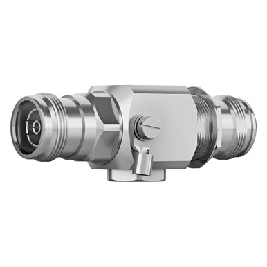 Telegartner Surge Protector, 4.3-10 Female to 4.3-10 Female, 3.8 GHz, 75V, Bulkhead