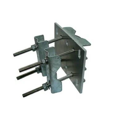 ZCG Dual Right Angle Clamp Bracket, Aluminium & Stainless, 30-50mm Pole, 25mm Ancillary