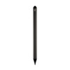 A black pencil with a sleek design and a logo at the top.