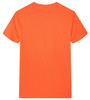 An orange dryfit tee shirt with a simple design and no visible branding on the back.