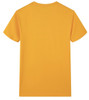 A yellow Saharah dryfit tee shirt displayed from the back, featuring a logo on the neck area.
