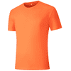 An orange Saharah dryfit T-shirt with a crew neck and short sleeves, featuring a logo.