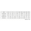 A measurement chart for the "Saharah dryfit tee shirt" displaying sizes, chest width, length, shoulder, and sleeve measurements.