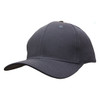 A grey cotton twill cap with a buckle, featuring a curved brim and a simple logo.