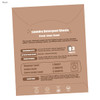 A packaging illustration featuring laundry detergent sheets in a fresh linen scent, with brown tones and a logo.
