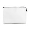 A large white laptop sleeve with a black zip, featuring a plain design and no visible logos.