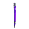 A purple E-Pen with a silver clip and a rubber grip at the bottom. Features a sleek and modern design.