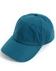 A cotton twill unstructured cap in teal with an adjustable strap and a logo on the front.