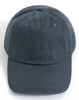 A dark grey cotton twill unstructured cap with ventilation eyelets and a curved brim.