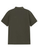 A men's short-sleeve polo shirt in a solid dark olive green colour, featuring a collar and a logo.