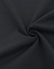 A close-up of a black heavy cotton fabric, showcasing its soft texture and smooth surface.