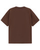 A brown unisex heavy cotton oversized tee with a simple design and no visible branding.