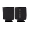 A black magnetic stubby holder with a flat base and a fabric strap on one side.