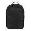 A black compression packing cube with a zipper and a top handle. It features a simple, minimalist design.