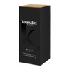 A black box packaging for the Keepsake Arlo Carafe, featuring a simple design and a wooden lid.