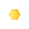 A yellow BLUNT Neo Umbrella with a unique star-shaped design and a central black button.