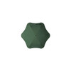 A green BLUNT Neo Umbrella with an octagonal design and a central opening, featuring a logo.