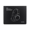 Aero by Nomis wireless headphones in black packaging, featuring a simple line drawing of the product.