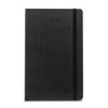 A black Moleskine planner for 2027 with a black elastic closure and a debossed year on the cover.