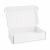 A white custom box with a locking lid, dimensions 300 x 210 x 70mm, featuring an open top and no internal graphics.