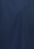 A navy blue 3/4 sleeve shirt, featuring a simple design and a logo on the fabric.