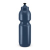 A drink bottle with a sleek design in a dark blue color, featuring a pull-top spout for easy sipping.