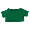 A green cropped top featuring short sleeves, designed for plush toys. It has a simple, casual style.