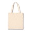 A cotton tote bag in a neutral beige color with long handles for easy carrying.