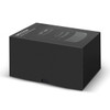 A black box packaging for the Spectrum Bluetooth Speaker, featuring a simple design and logo on the front.