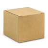A brown cardboard box with a square shape, featuring no visible logos or text.