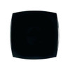 A black compact with a smooth surface, featuring a subtle curve in its design.