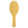 A bamboo hair brush with a smooth, natural finish, featuring an oval-shaped head and a sturdy handle.