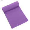 A purple cooling towel rolled partially open, featuring a textured, breathable design. The product has a logo.