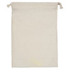 A cream-coloured nylon mesh produce bag with a drawstring closure and no visible branding.