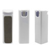A white spray screen cleaner with a textured cleaning surface, showcasing three angles of the product.