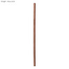 A stainless steel drinking straw in rose gold, straight design, featuring a branding logo.