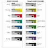 A collection of USB drives with metal clips in various solid and transparent colours, including white, red, blue, and black.