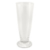A clear, tall beer glass with a tapered design and a sturdy base.
