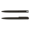 A set of black metal pens with a sleek design, featuring a shiny clip and a smooth finish.