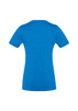 A blue women's short sleeve tee with a fitted design and no visible branding on the back.