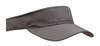 A grey sports ripstop visor featuring a wide brim and an adjustable band, designed for outdoor activities.