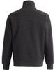 A dark grey 1/2 zip collar fleecy jumper with long sleeves and a casual fit. Features a branding logo.