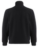 A black 1/2 zip collar fleecy jumper, featuring a simple design and a back view.