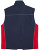 A men's 3-in-1 jacket featuring navy and red colours with a logo and a zippered front.
