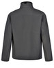 A grey Men's Softshell High-Tech Jacket featuring a stand-up collar and a smooth, sleek back design.