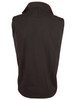 A black ladies' softshell contrast vest with a high collar and no sleeves, featuring a subtle design detail.
